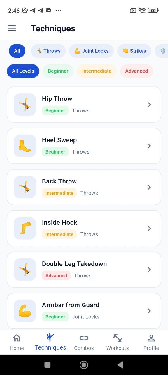 Technique detail screen